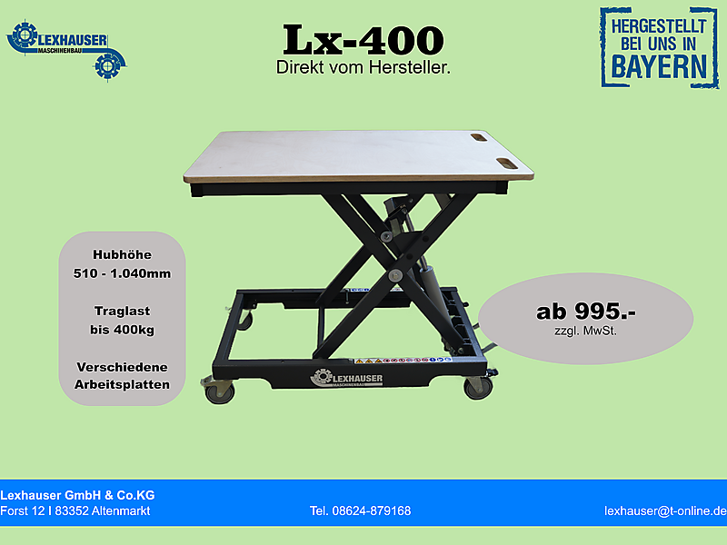 Lx-400 Standard - Arbeitstisch, Hubtisch