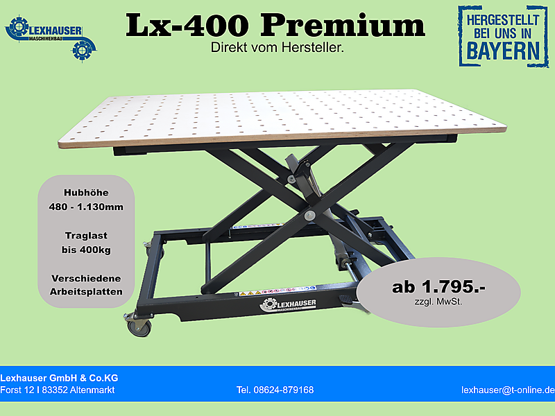 Lx-400 Premium - Arbeitstisch, Hubtisch