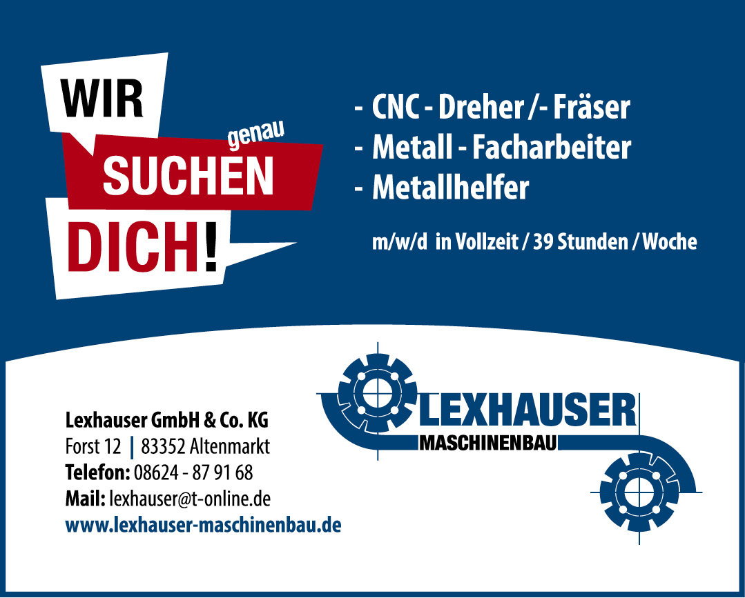 Jobs - Vollzeit Maschinenbau Metall -Dreher -Fräser -Facharbeiter
